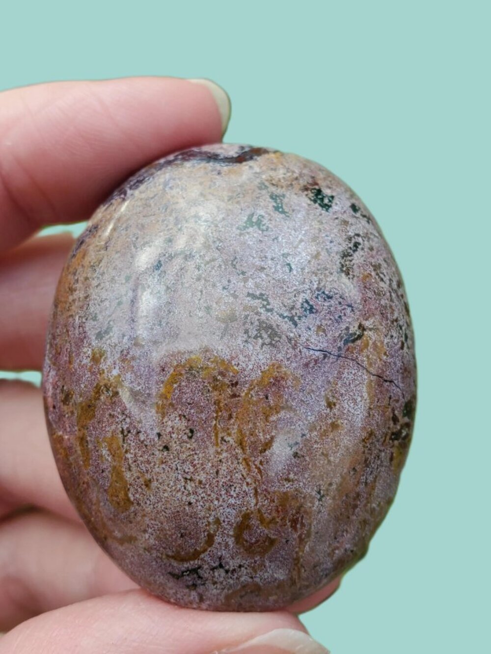 Ocean Jasper Palm Stone (OJ133)